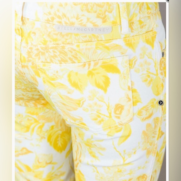 STELLA MCCARTNEY Resort Wear. Butter Yellow Mid-Rise Straight Leg Jeans. 🌞 - Picture 5 of 5
